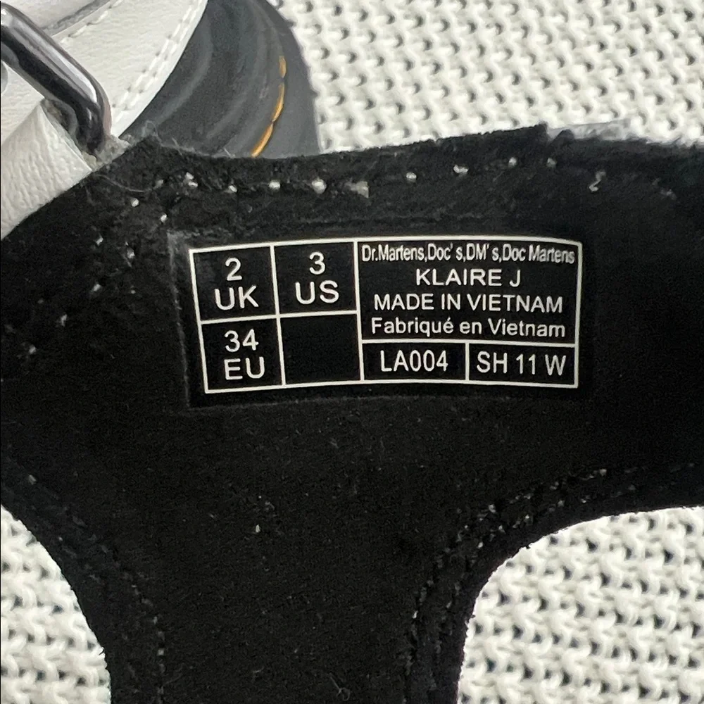 Dr. Martens White Sandals with Black Soles